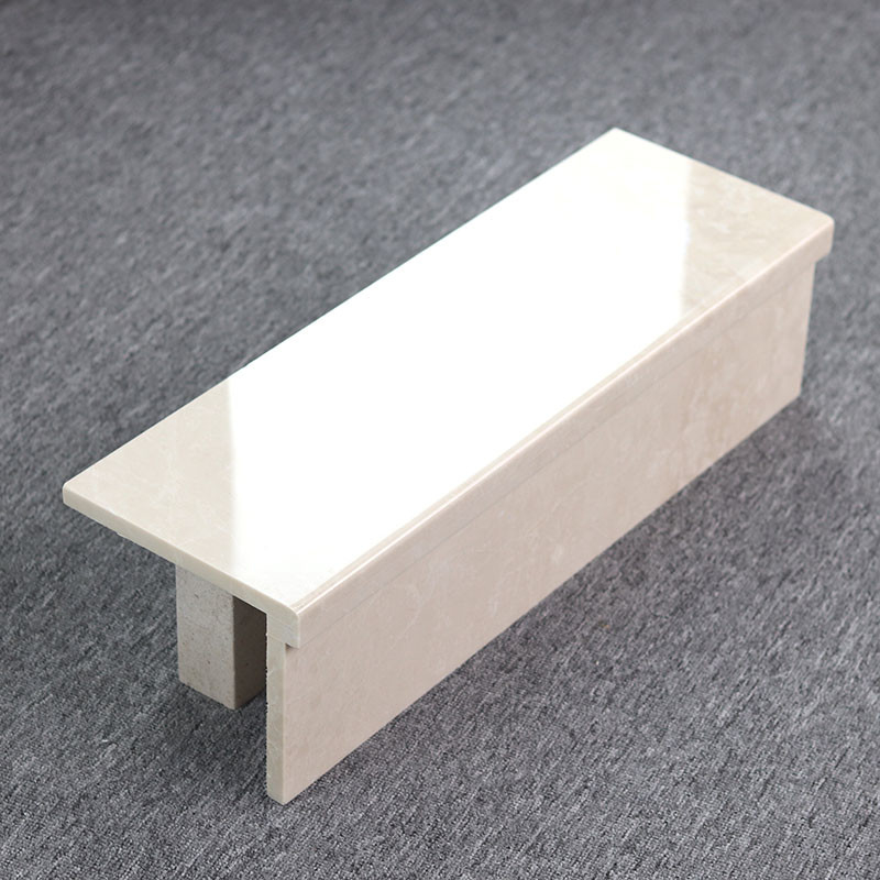 Light Yellow Interior Marble Stairs Decorative  0.5% Water Absorption