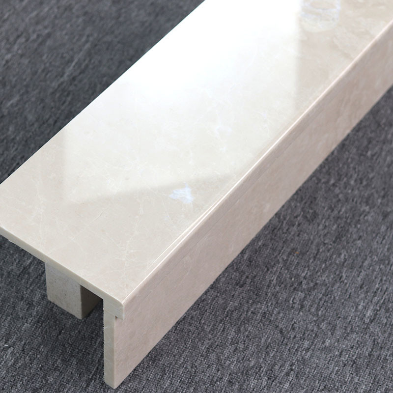 Light Yellow Interior Marble Stairs Decorative  0.5% Water Absorption